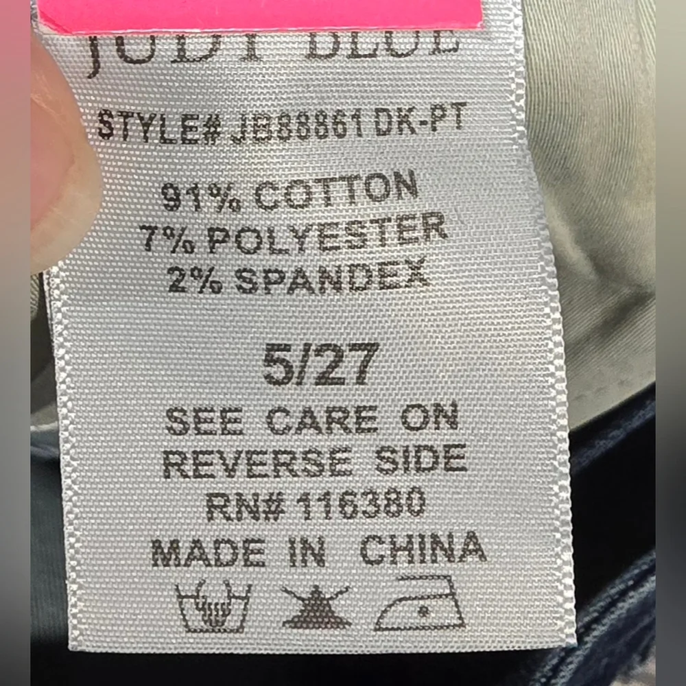 Judy Blue Midrise Tummy Control Straight Leg Jeans Size 5/27 Petite - Picture 9 of 9